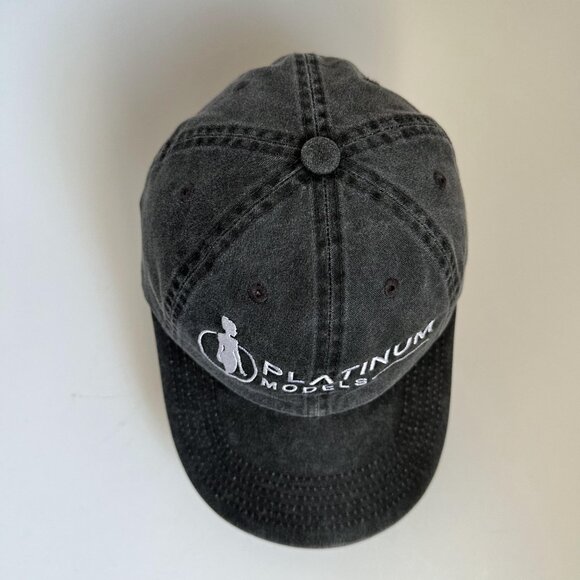 Platinum Models Port Authority Dad Hat Adjustable Strap Back Cap Gray Embroidery - Picture 3 of 9